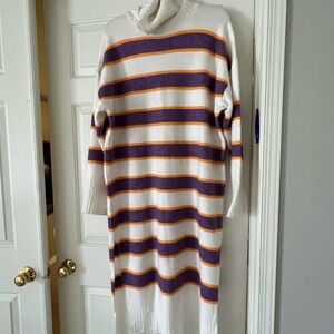 Anthropologie Daily Practice Karigan Sweater Dress Turtleneck Edition Large.